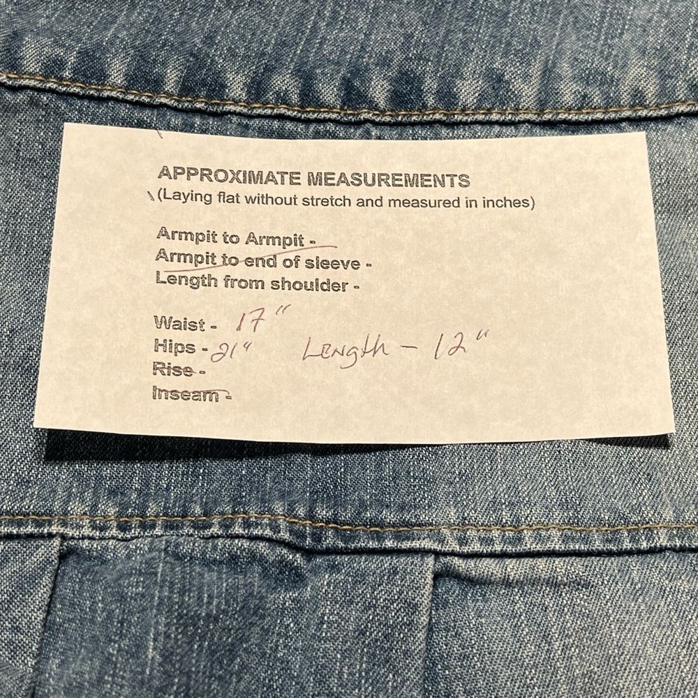 Bongo LET ME B Micro Mini Flounce Denim Jean Skirt Double Buckle - Picture 11 of 11